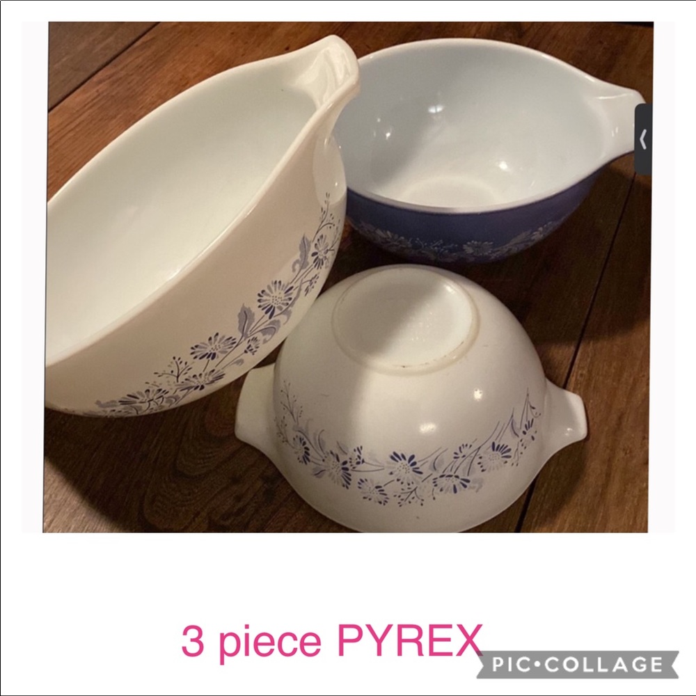 Sold Vintage 1980’s set PYREX colonial mist nesting bowls - Picture 1 of 12